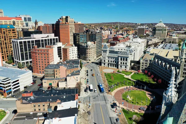 Aerial Albany New York Fine Day — Foto Stock