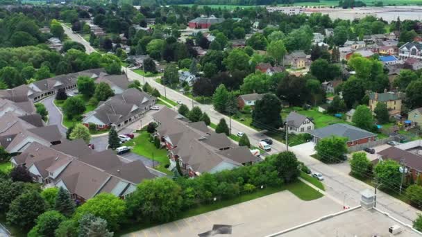 Zoom Aéreo Jacobs Ontario Canadá Centro Ciudad — Vídeo de stock