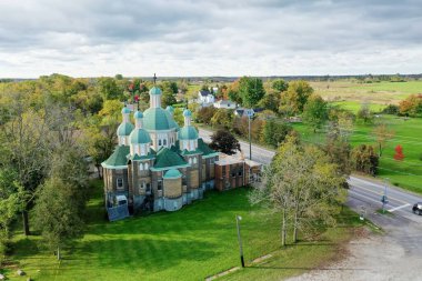 Grimsby, Ontario, Kanada... 20 Nisan 2022: Grimsby, Ontario, Kanada 'daki Ukrayna Katolik Kilisesi