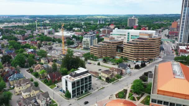 Вид Повітря Місто Кітченер Провінція Онтаріо Влітку — стокове відео