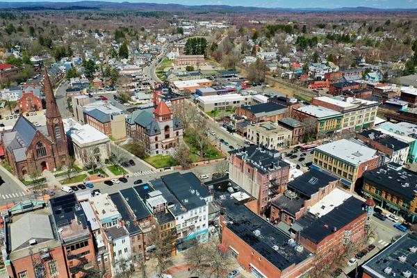Aerial Northampton Massachusetts United States Fine Morning — Stock Photo, Image