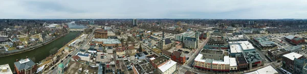 Een Antenne Panorama Uitzicht Cambridge Ontario Canada Herfst — Stockfoto