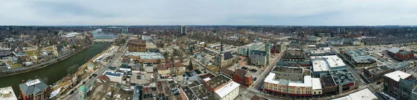 Légi Panoráma Kilátás Cambridge Ontario Kanada Ősszel — Stock Fotó