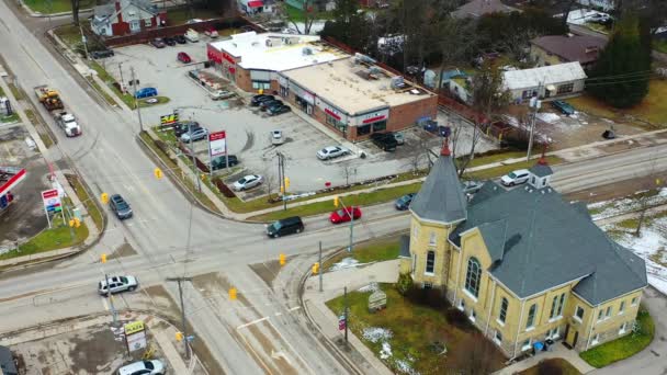 Brydges Ontario Canadá Marzo 2022 Escena Aérea Brydges Canadá Invierno — Vídeos de Stock