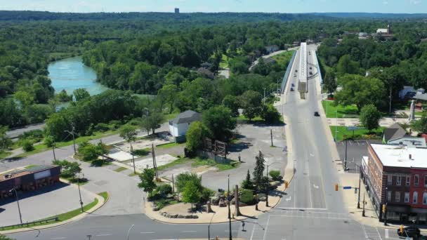 Aerial View Catharines Ontario Canada Fine Day — Stockvideo