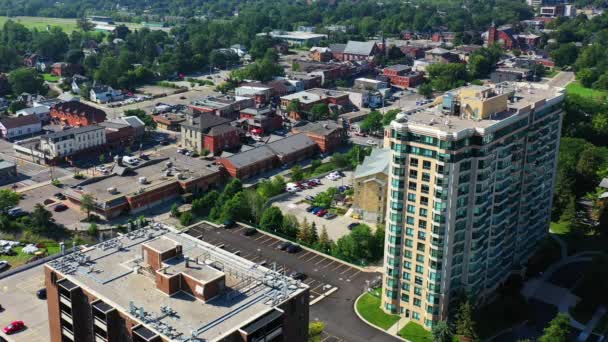 Aerial View Milton Ontario Canada Fine Spring Day — ストック動画