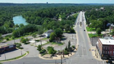 Aerial view of St Catharines, Ontario, Canada on a fine day 4K