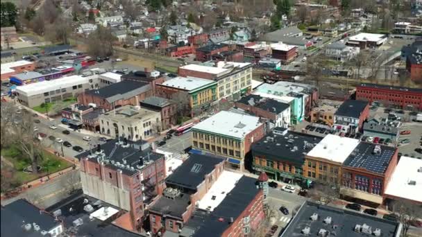 Northampton Massachusetts United States April 2022 Aerial Zoom Northampton Massachusetts — Vídeo de stock