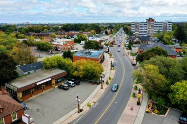 Stoney Creek, Ontario, Kanada şehir merkezinin hava görüntüsü