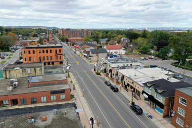 An aerial of downtown Stoney Creek, Ontario, Canada