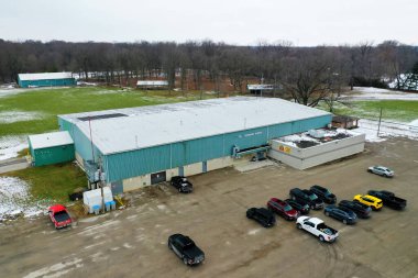 Brydges Dağı, Ontario, Kanada - 5 Aralık 2021: Ontario, Kanada 'da bir Tri-Township Arena antini