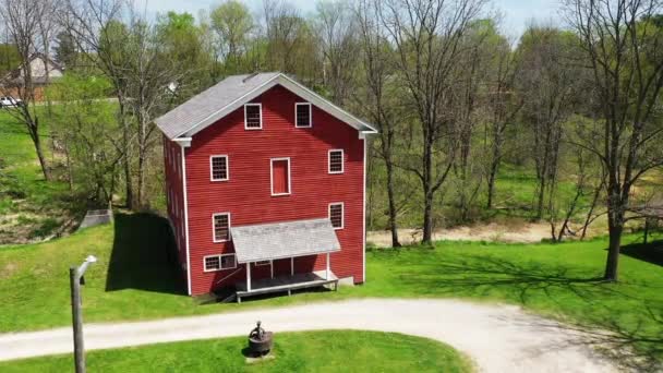 Otterville Ontario Canada June 2022 Aerial View Historic Ottervile Mill — Stock Video