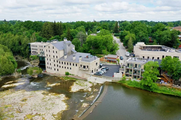 Elora Ontario Canada July 2021 Aerial Elora Mill Elora Ontario — 스톡 사진