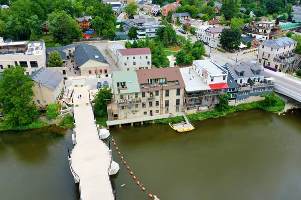 Aerial View Downtown Elora Ontario Canada — 图库照片