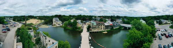 Aerial Panorama View Elora Ontario Canada — Stock fotografie