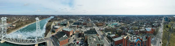 Aerial Panorama View Welland Ontario Canada — Foto Stock