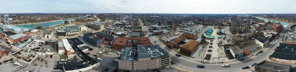 Une Scène Panoramique Aérienne Welland Ontario Canada — Photo