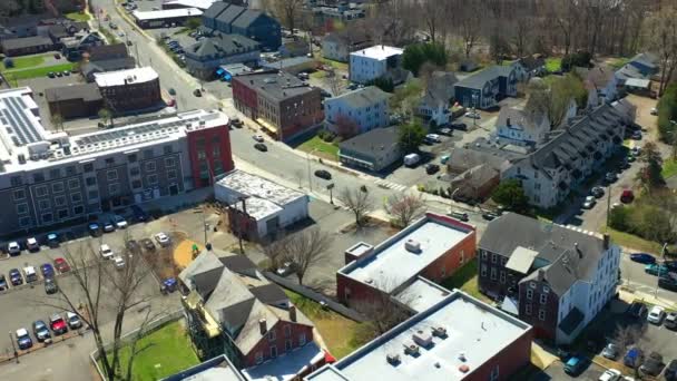 Zoom Aérien Northampton Massachusetts Paysage Urbain États Unis — Video