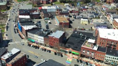 Amerika Birleşik Devletleri, Massachusetts, Northampton 'un havadan görüntüsü