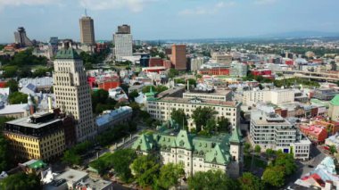 4K yazında Quebec, Kanada 'nın Quebec kentinin hava sahnesi