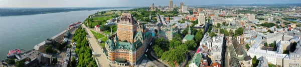 Квебек Сити Квебек Канада Августа 2022 Года Воздушная Панорама Замка — стоковое фото