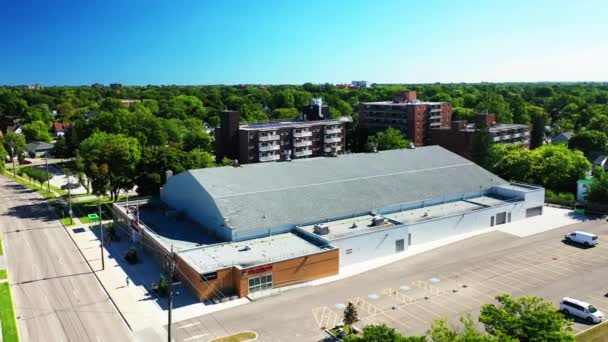 Sarnia Ontario Canada Липня 2022 Aerial Pat Stapleton Arena Sarnia — стокове відео