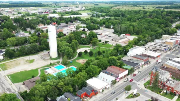 Aerial View Aylmer Ontario Canada — Stock Video