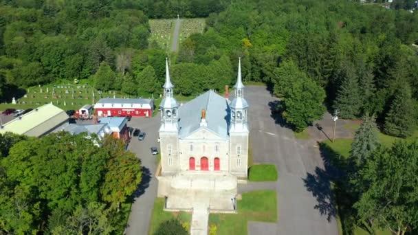 São Félix Valois Quebec Canadá Agosto 2022 Aerial Eglise Saint — Vídeo de Stock