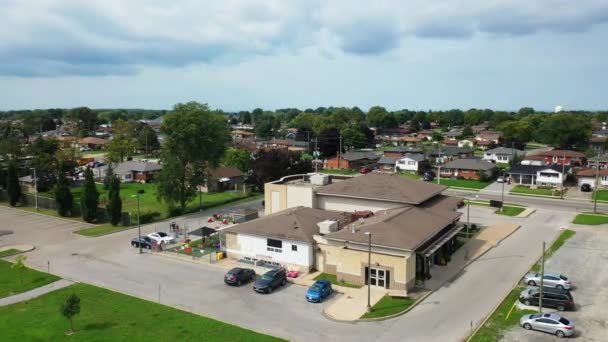 Thorold Ontario Kanada September 2022 Flygfoto Från Thorold Community Centre — Stockvideo
