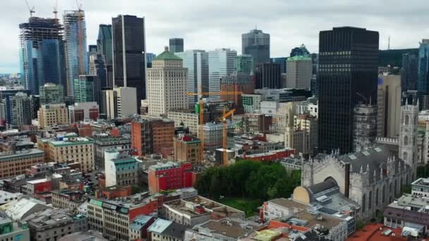 Aerial Zoom Montreal Quebec Kanada Latem — Wideo stockowe