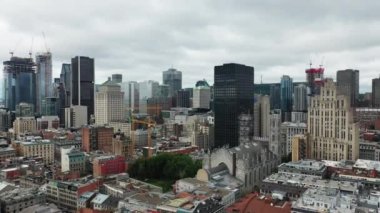 Montreal, Quebec, Kanada 'nın gökyüzü silüeti 4K