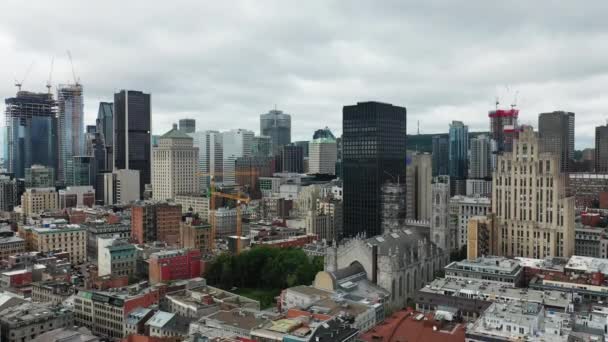 加拿大魁北克省蒙特利尔市的空中航线4K — 图库视频影像