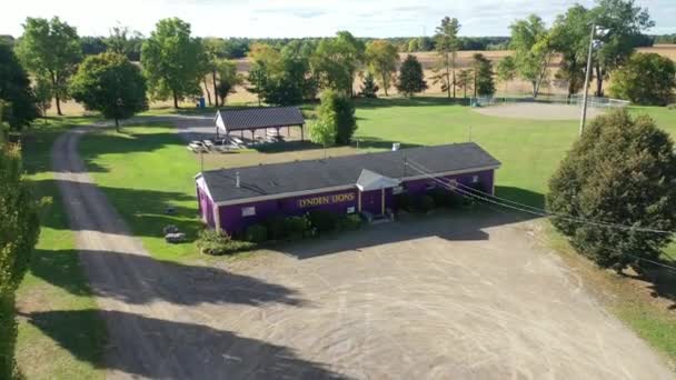 Lynden Ontário Canadá Setembro 2022 Aerial Lynden Community Centre Lynden — Vídeo de Stock