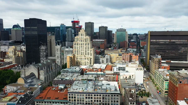 An aerial view of Montreal, Quebec, Canada  city center