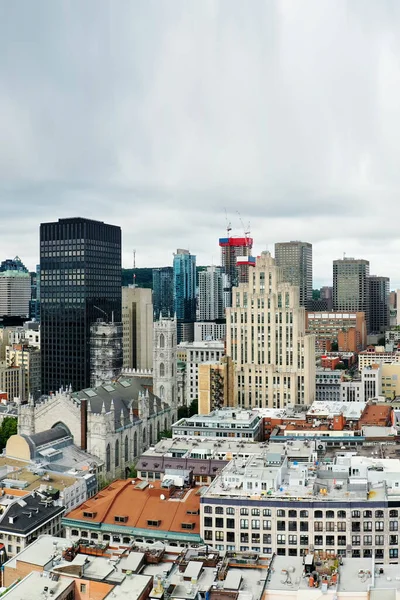 Uma Vertical Aérea Montreal Quebec Canadá — Fotografia de Stock