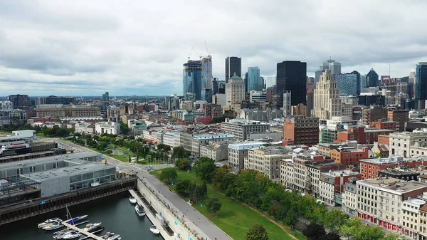 Flybilde Montreal Quebec Canada Skyline – stockfoto