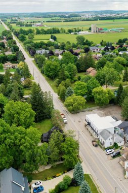 Roseville, Ontario, Kanada 'nın havadan dikey görüntüsü