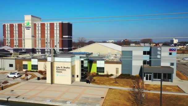 Chatham Ontário Canadá Junho 2022 Aerial John Bradley Community Centre — Vídeo de Stock