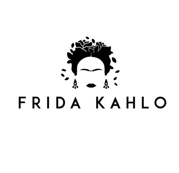 Frida Kahlo Vector Retrato Ilustración Mínima — Vector de stock