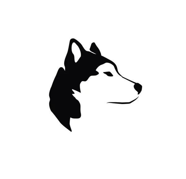 Varghuvud Huskyillustration Symbol Eller Logotyp Vektorgrafik