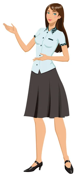 Office kız gülümseyerek