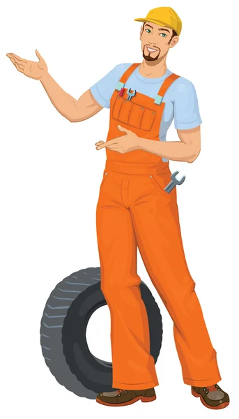 gülümseyen araba tamircisi