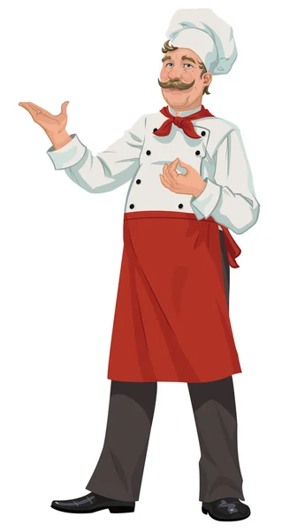 Chef-kok - illustratie — Stockvector