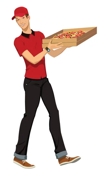 Livraison de pizza — Image vectorielle