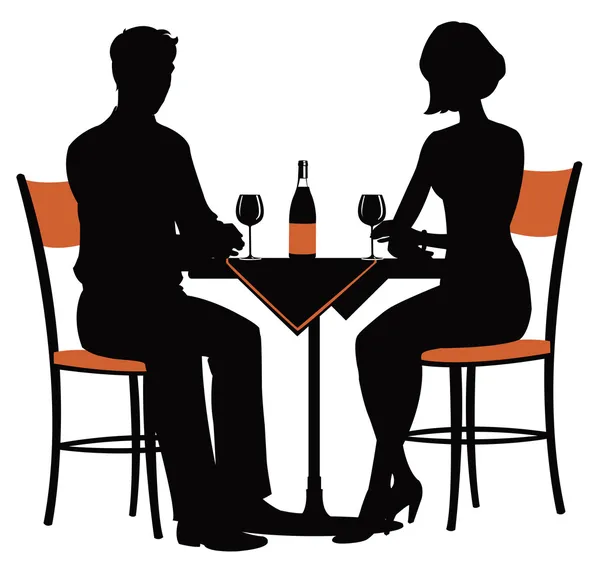 İki kişilik romantik yemek.