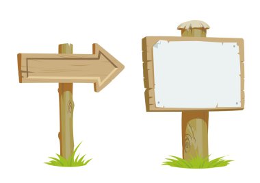 eski ahşap tabela ve ahşap yön okları