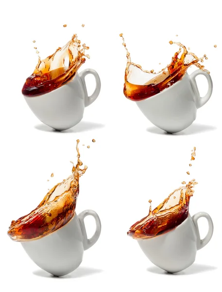 Tazza di caffè o tè cade Foto Stock