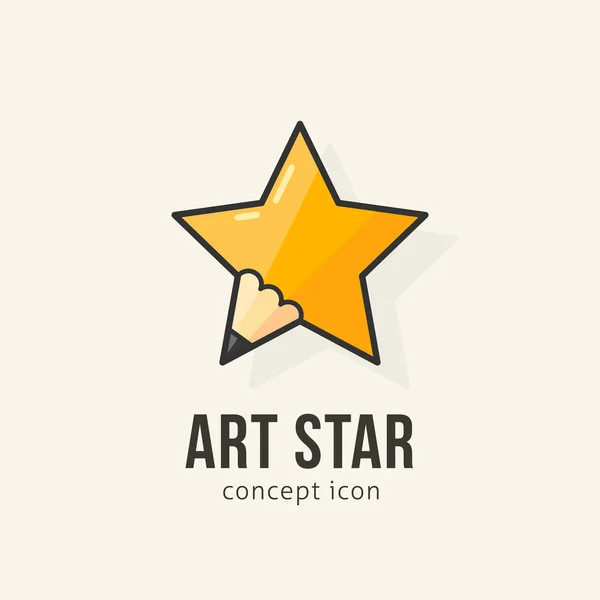 Arte estrella vector abstracto icono de símbolo de concepto — Vector de stock