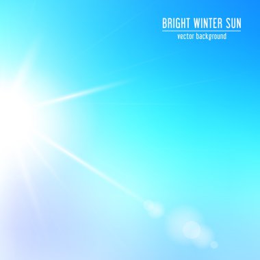 aydınlık kış güneşi arka plan