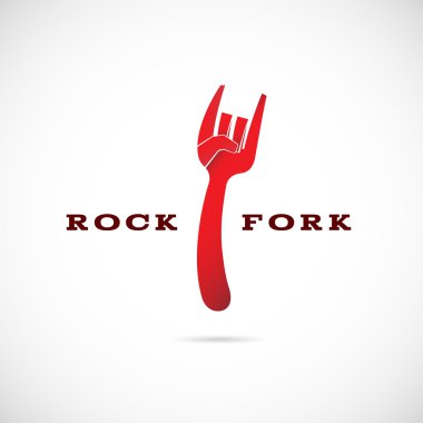 Rock fork symbol icon clipart
